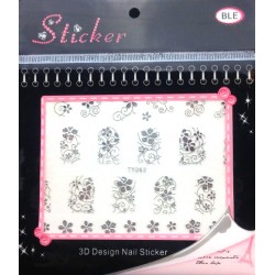 Tatuaje adezive 3D TY062-silver Tatuaje unghii adezive